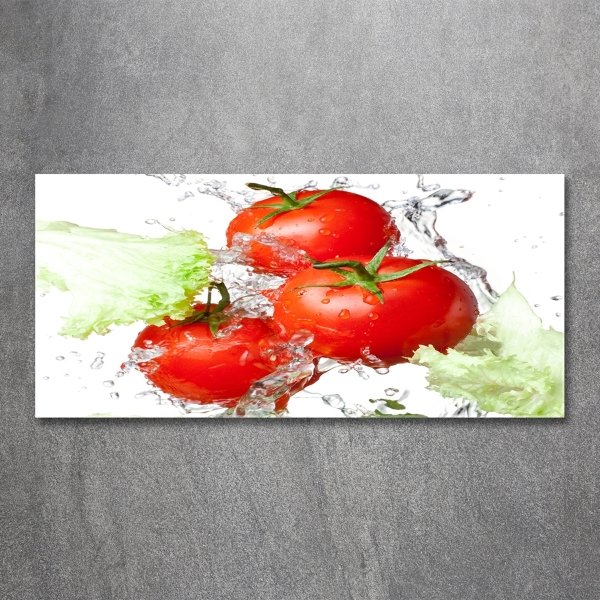 Glass wall art Tomatoes and lettuce