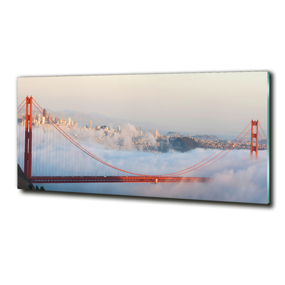 Glass art print San francisco bridge