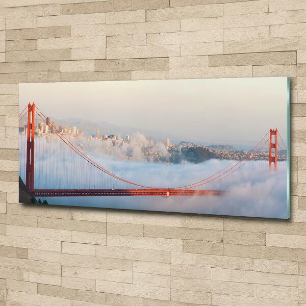 Glass art print San francisco bridge