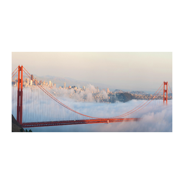 Glass art print San francisco bridge