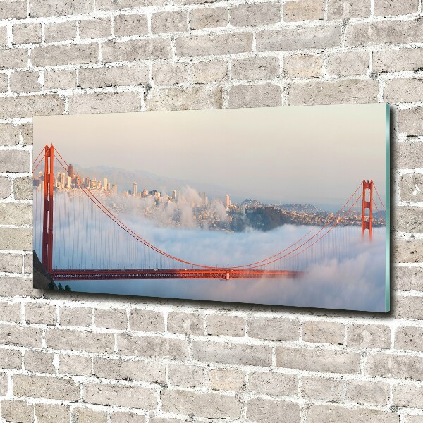 Glass art print San francisco bridge