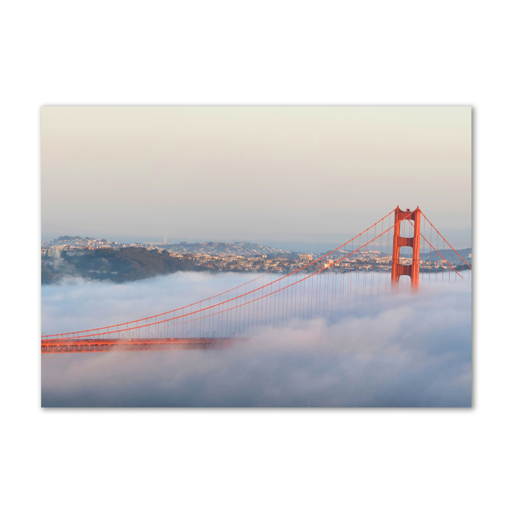 Glass art print San francisco bridge