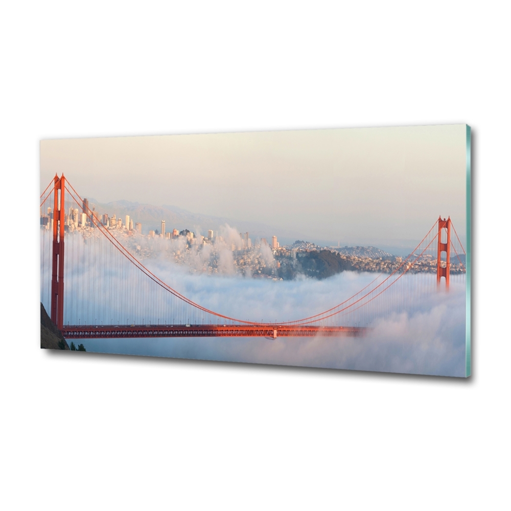 Glass art print San francisco bridge