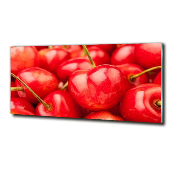 Glass wall art Cherry