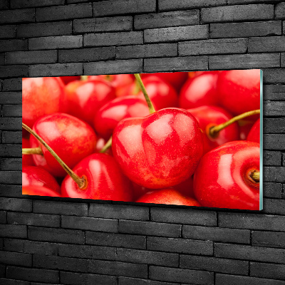 Glass wall art Cherry