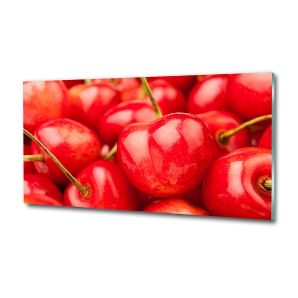 Glass wall art Cherry