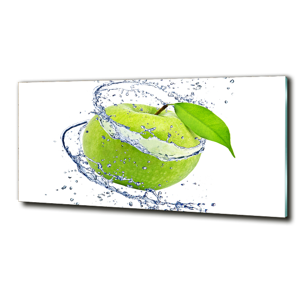 Glass wall art Green apple