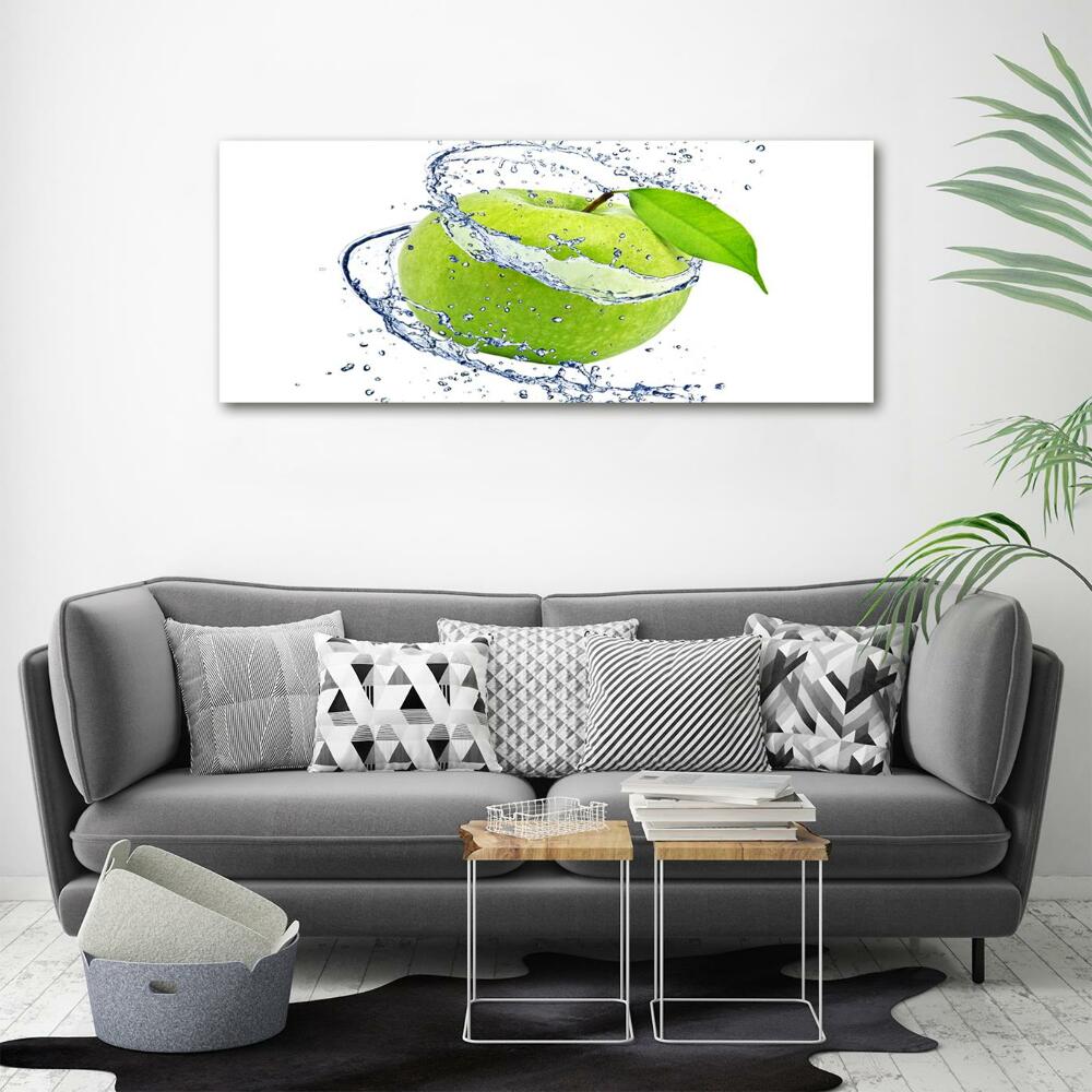 Glass wall art Green apple