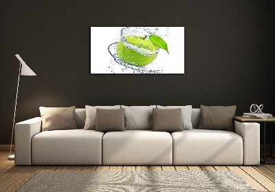 Glass wall art Green apple