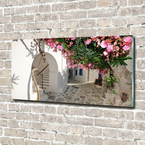 Glass art picture Charming streets