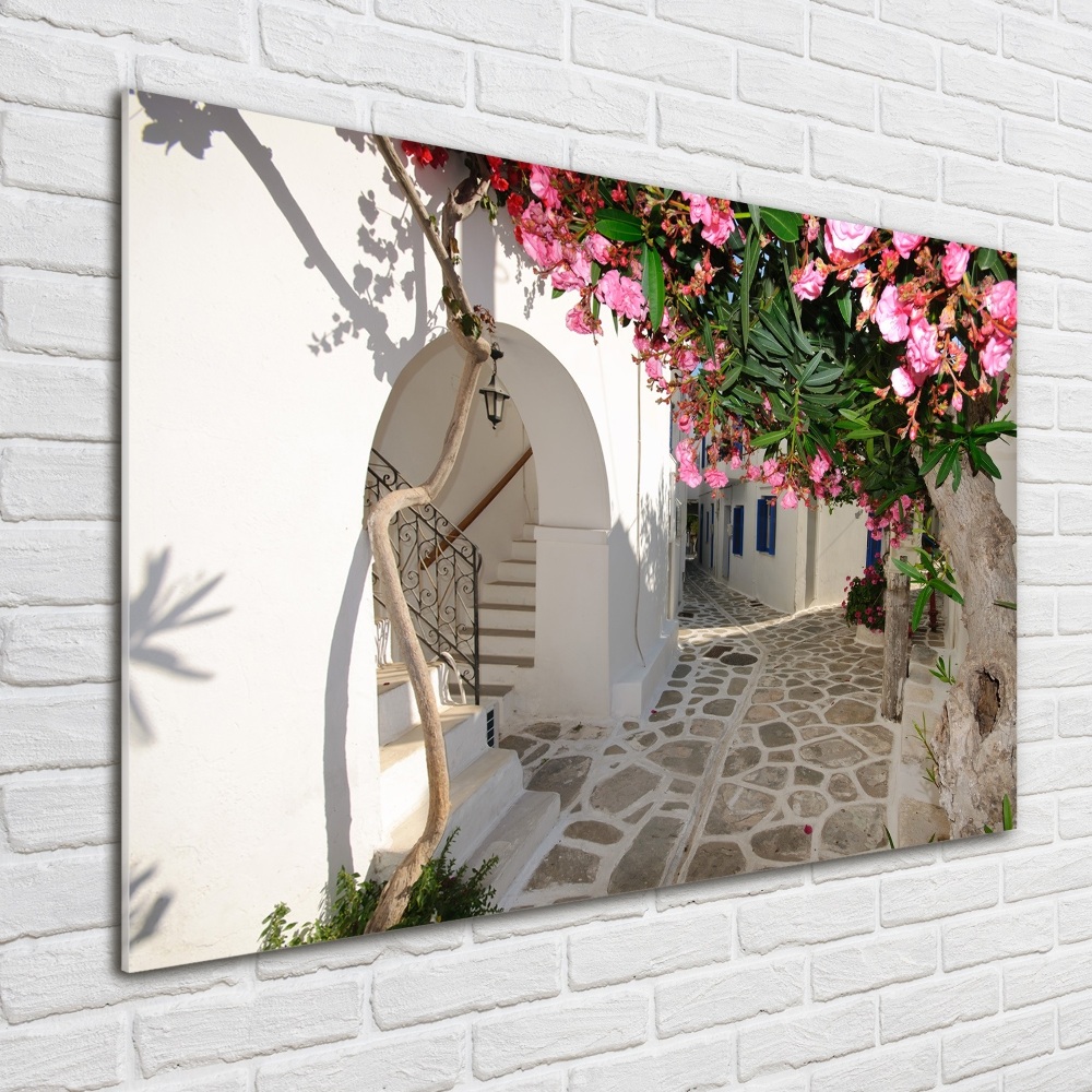 Glass art picture Charming streets