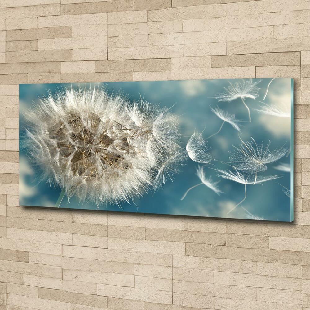 Glass art picture Dandelions