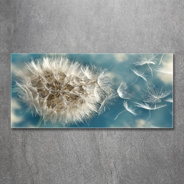 Glass art picture Dandelions