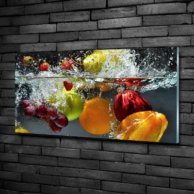 Glass art print Fruits and vegetables