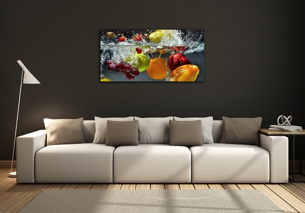 Glass art print Fruits and vegetables