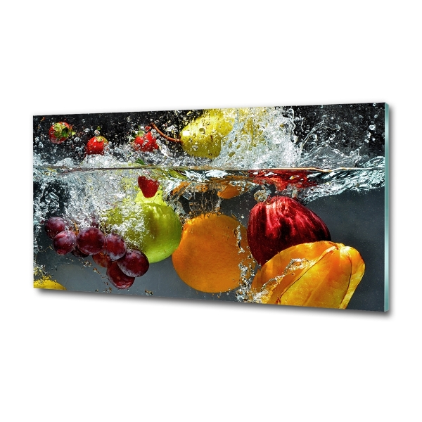 Glass art print Fruits and vegetables