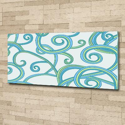 Glass wall art large Abstract spirals