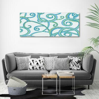 Glass wall art large Abstract spirals