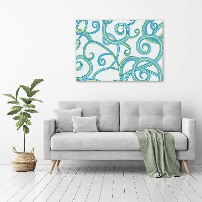 Glass wall art large Abstract spirals