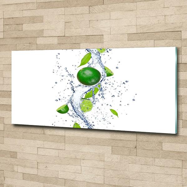 Glass art print Lime and water