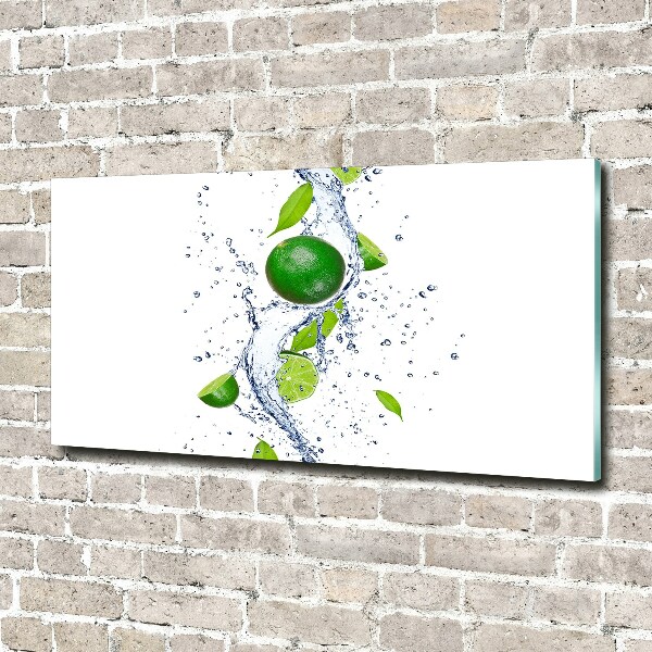 Glass art print Lime and water