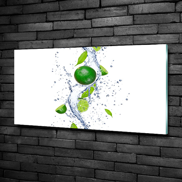 Glass art print Lime and water