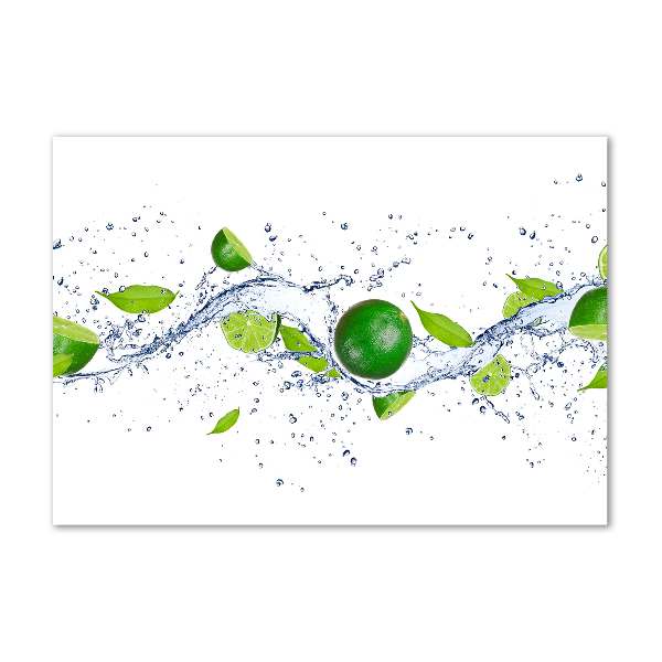 Glass art print Lime and water