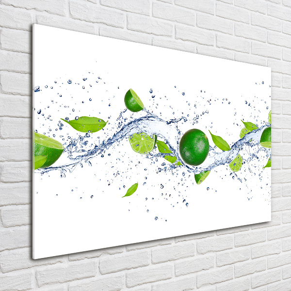 Glass art print Lime and water