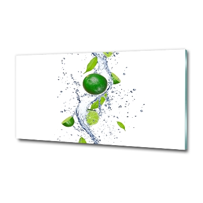 Glass art print Lime and water