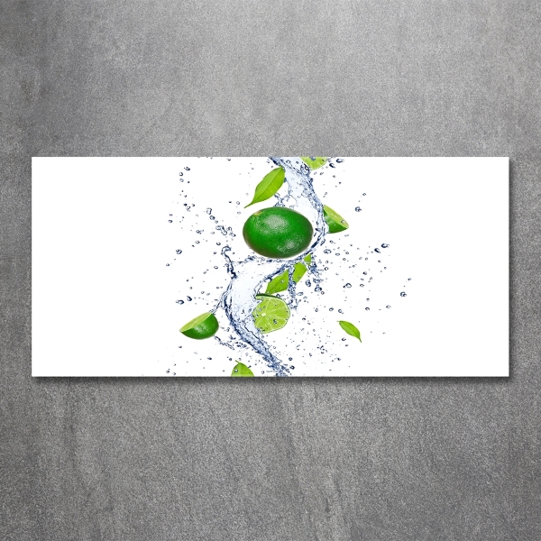 Glass art print Lime and water