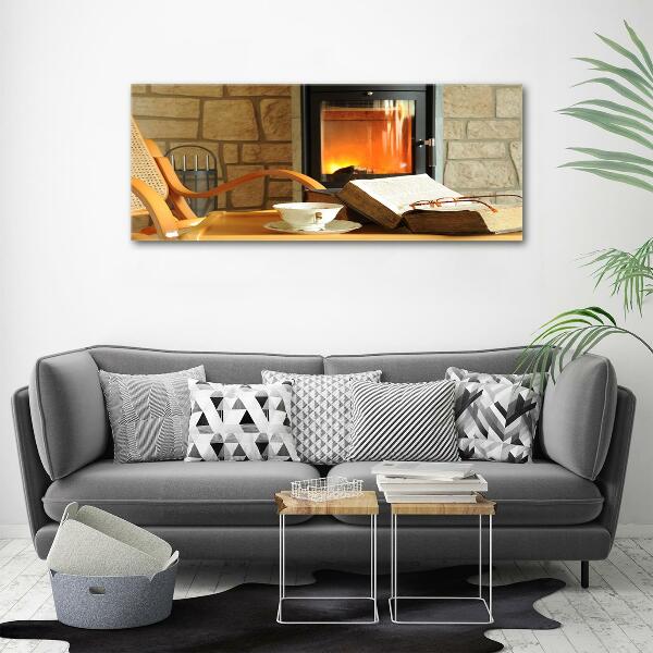 Glass art print Fireplace