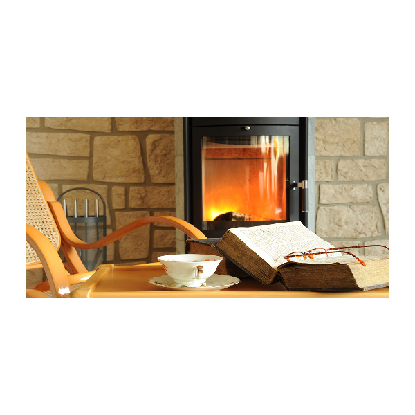 Glass art print Fireplace