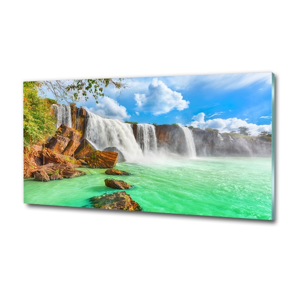 Printed glass wall art Cascade