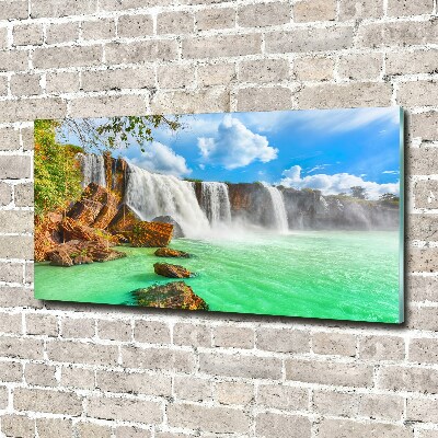 Printed glass wall art Cascade