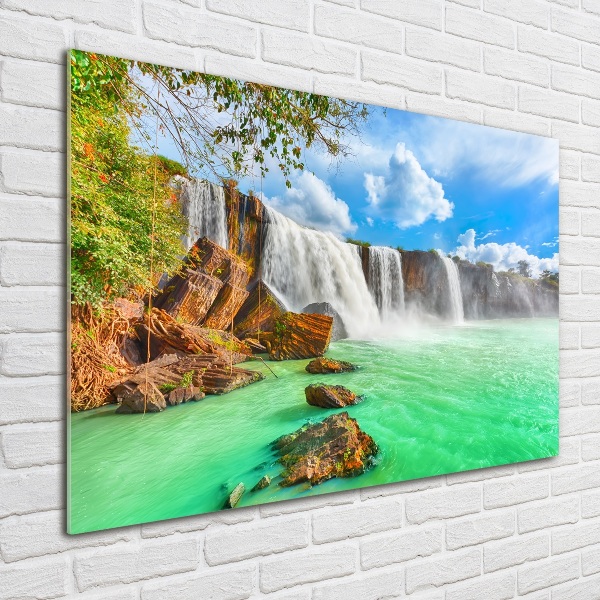 Printed glass wall art Cascade