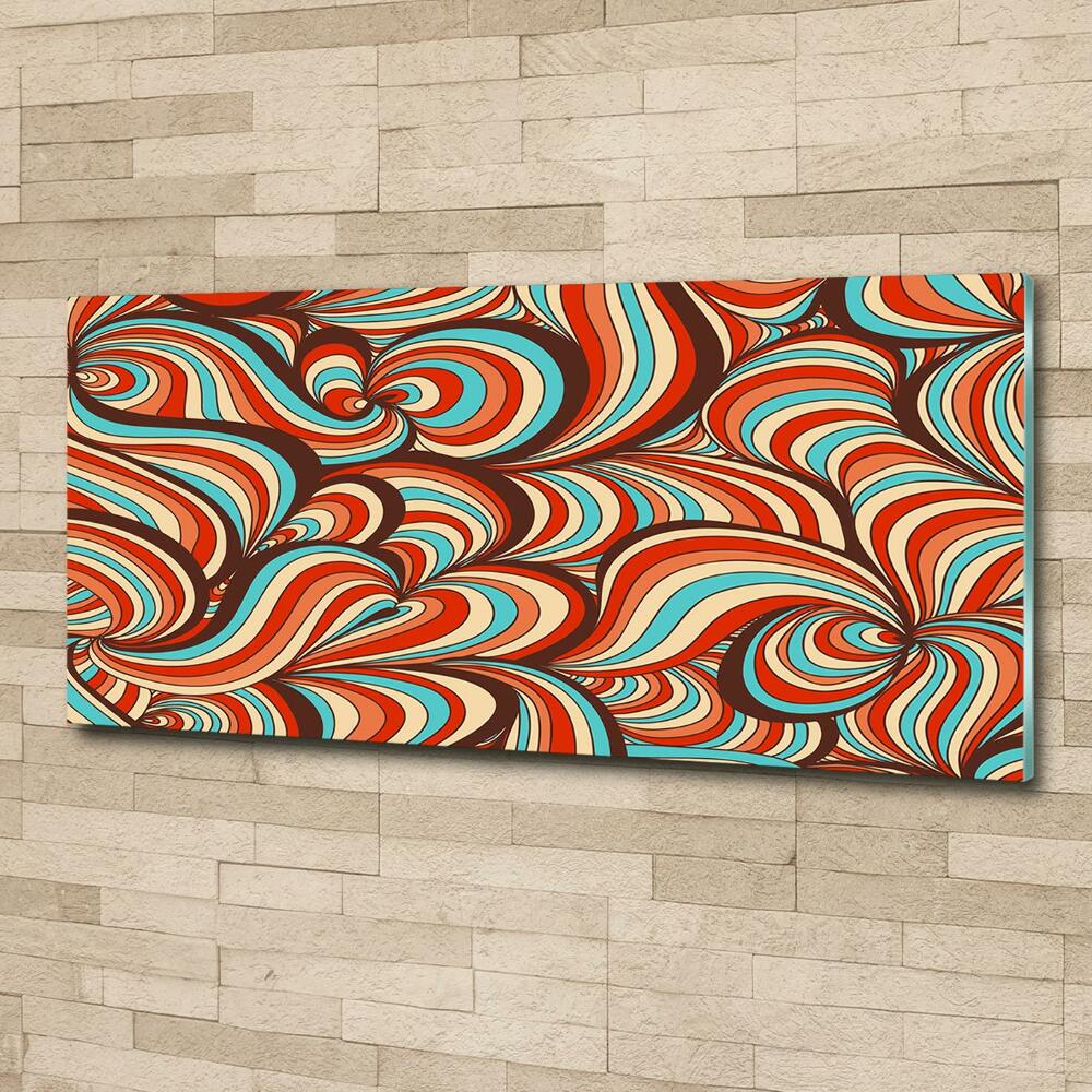 Glass wall art large Rotating pattern