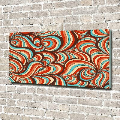 Glass wall art large Rotating pattern