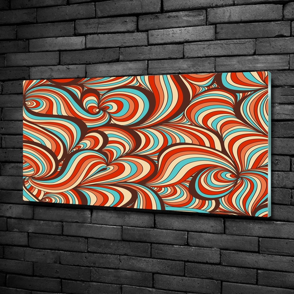 Glass wall art large Rotating pattern