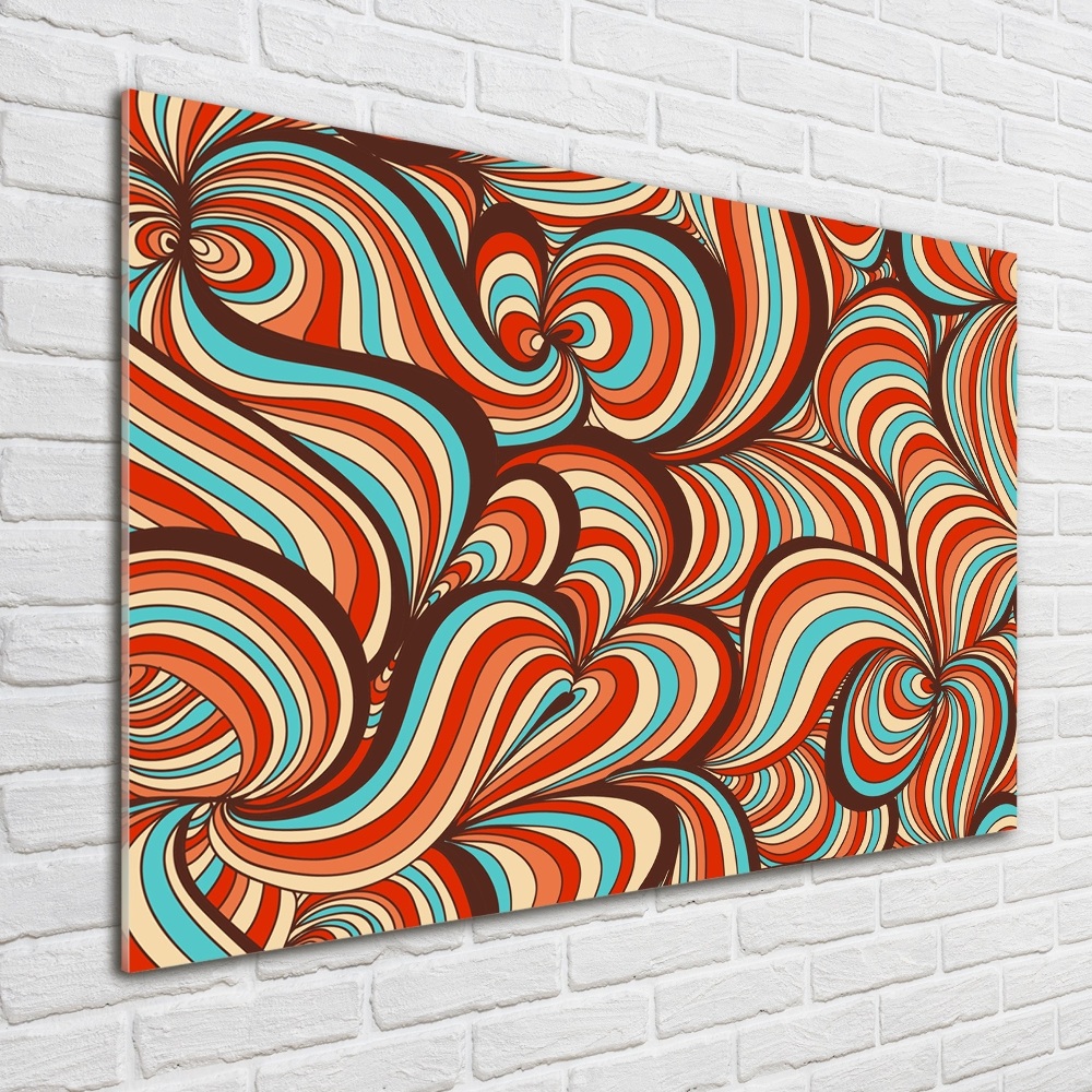 Glass wall art large Rotating pattern