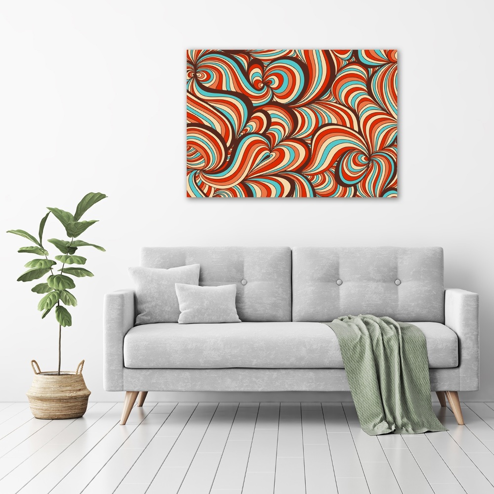 Glass wall art large Rotating pattern