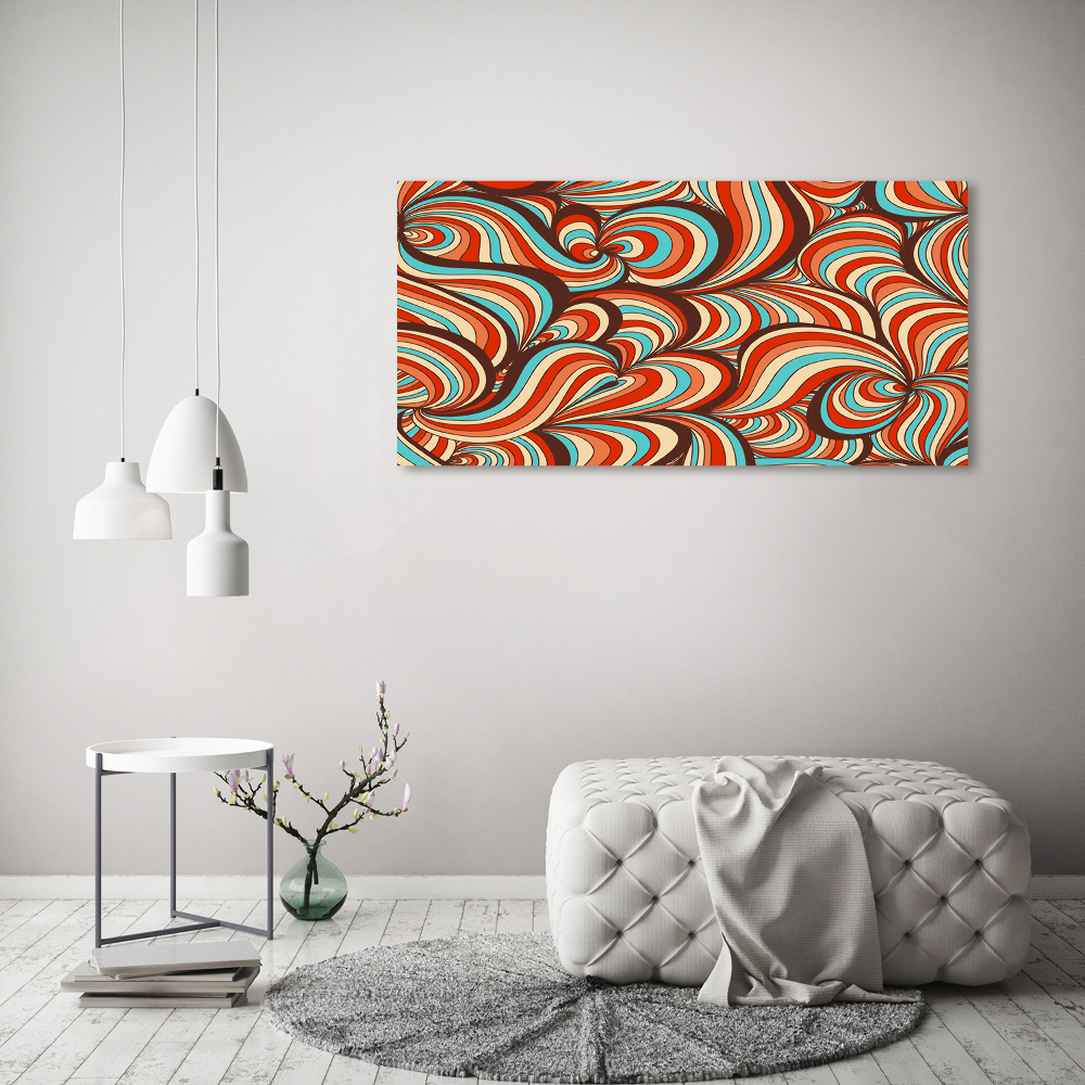 Glass wall art large Rotating pattern