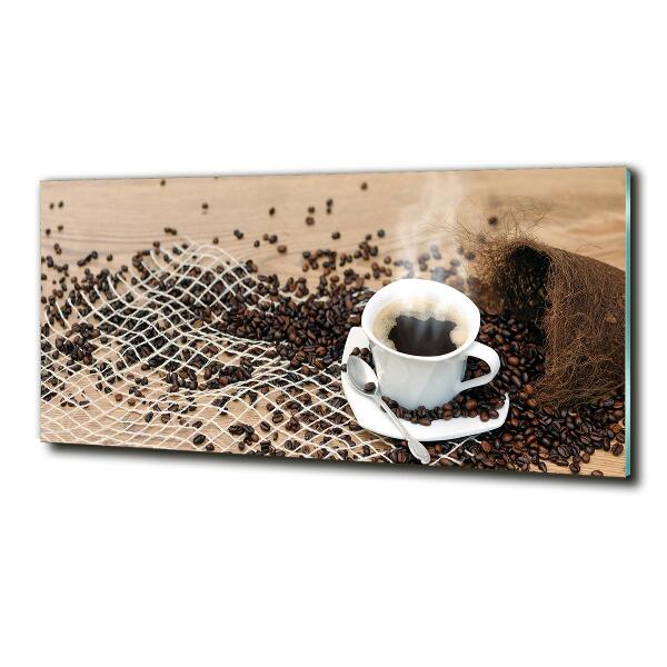 Glass art print Coffee and coffee beans