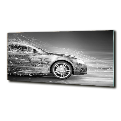 Glass wall art large Rushing