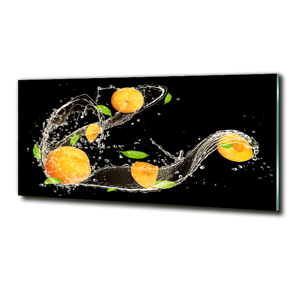 Glass art print Apricots and water