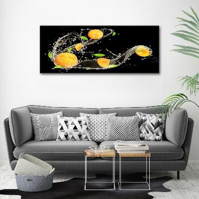 Glass art print Apricots and water