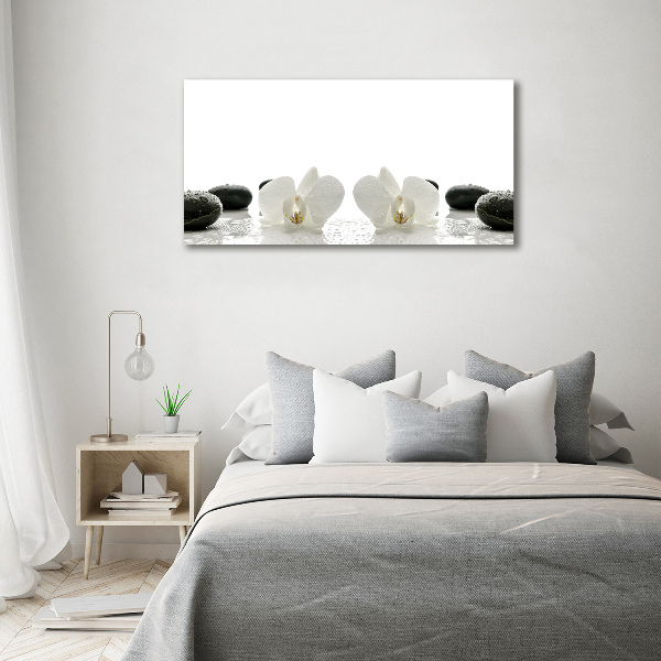 Glass picture wall art Orchid