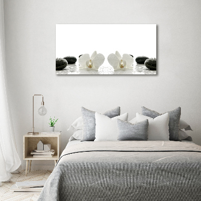 Glass picture wall art Orchid