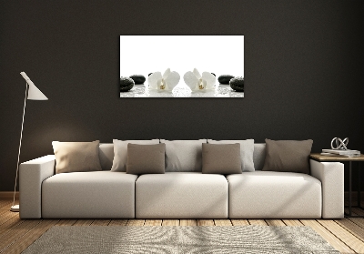 Glass picture wall art Orchid