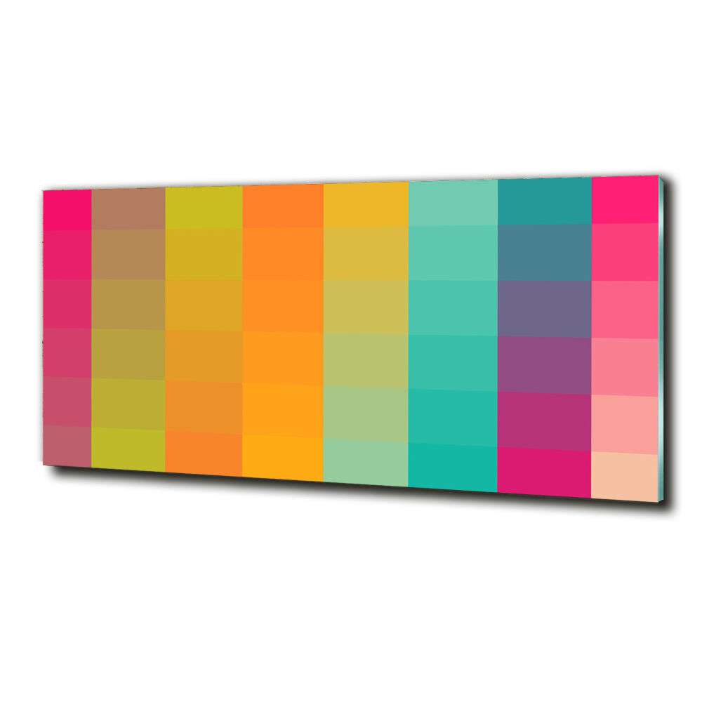 Wall art on glass Colorful squares