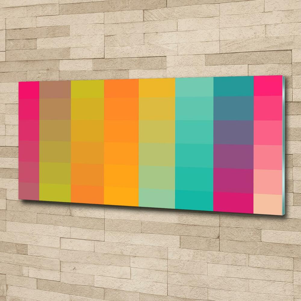 Wall art on glass Colorful squares